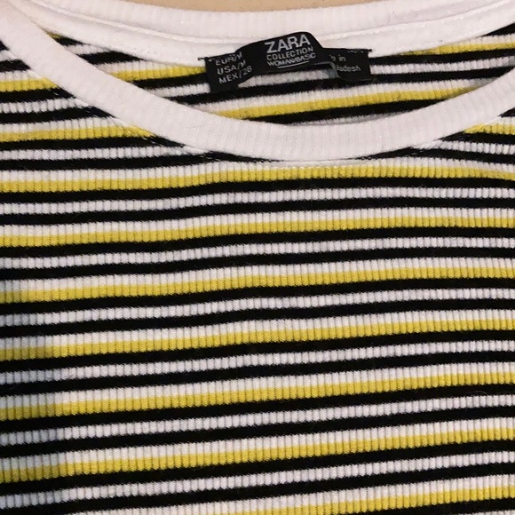 Striped Zara Crop top- Size Medium - Picture 2 of 3